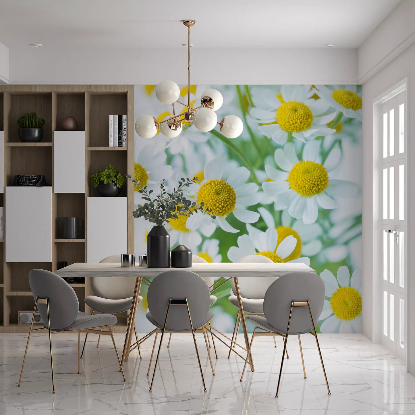 Frühlingswiese Blüten Wandbild