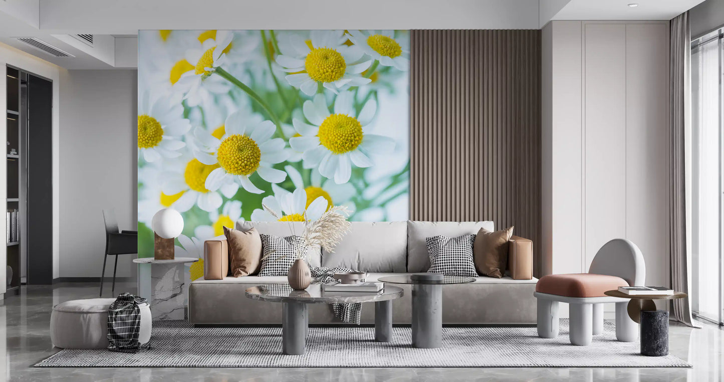 Frühlingswiese Blüten Wandbild