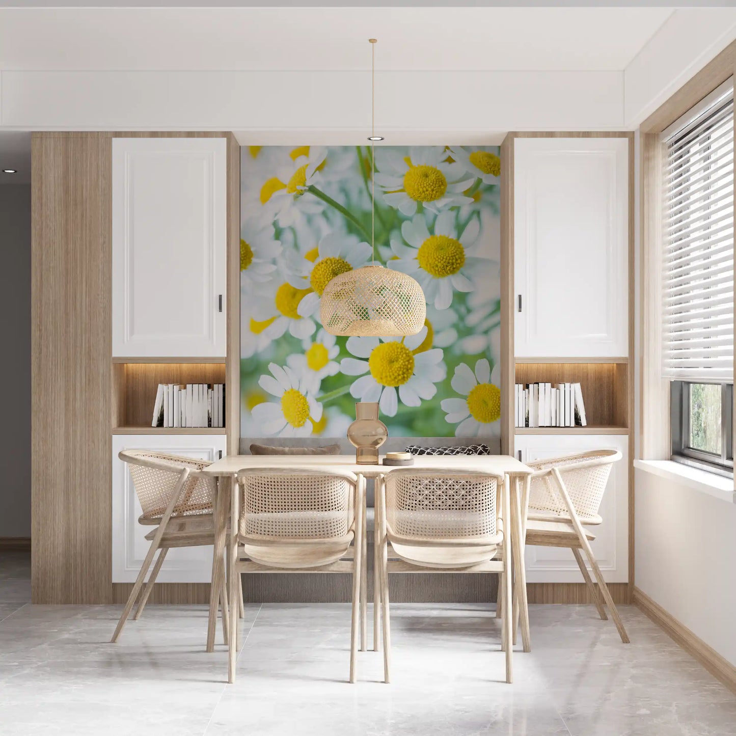 Frühlingswiese Blüten Wandbild