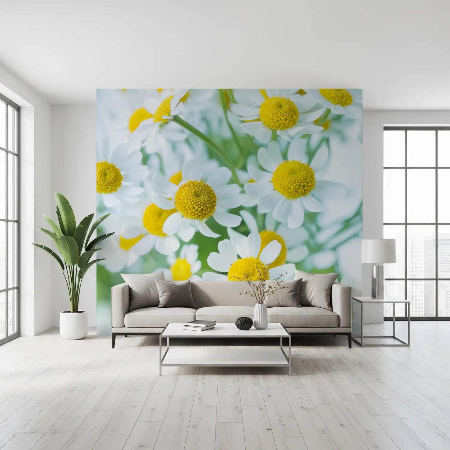 Frühlingswiese Blüten Wandbild