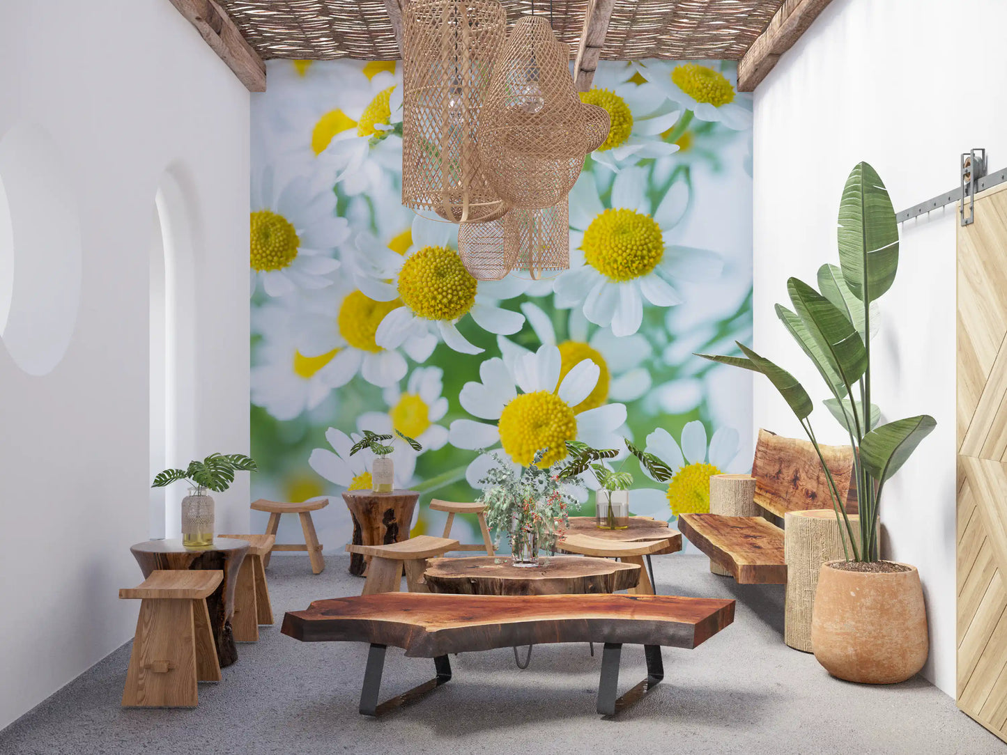 Frühlingswiese Blüten Wandbild