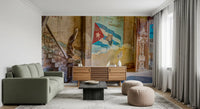 Aged Colonial Architectural Mural Wall Mural