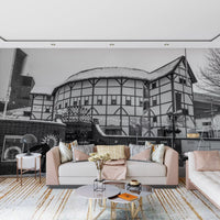 Classic Tudor Architecture in Winter Wall Mural