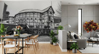 Classic Tudor Architecture in Winter Wall Mural