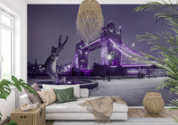 Frozen Cityscape Twilight Wall Mural