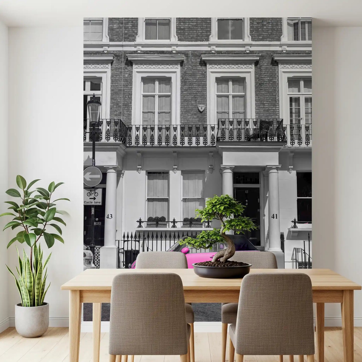 Murale da parete monocromatico Urban Pink Pop