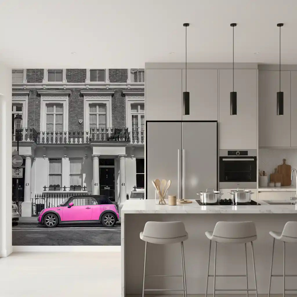 Murale da parete monocromatico Urban Pink Pop
