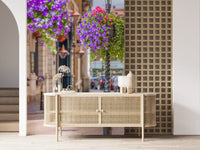 English Garden Street Vista Wall Mural