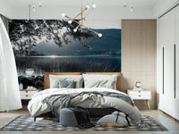 Misty Mountain Lake Retreat Wall Mural