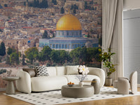 Papel de Parede Mural Vista Arquitetónica da Cúpula Dourada de Jerusalém
