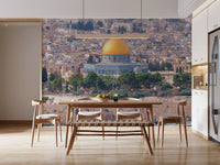 Papel de Parede Mural Vista Arquitetónica da Cúpula Dourada de Jerusalém