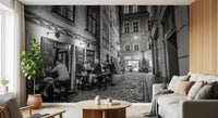 Klassisk Brostensbistro Vægmaleri