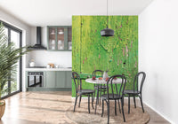 Murale da parete con cerniera in legno verde rustico industriale