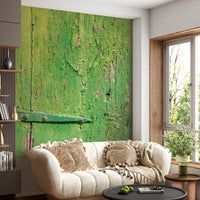 Murale da parete con cerniera in legno verde rustico industriale