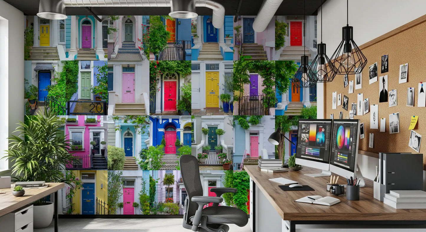 Urban Entrance Arkitektonisk Mosaik Vægmaleri