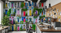 Urban Entrance Arkitektonisk Mosaik Vægmaleri