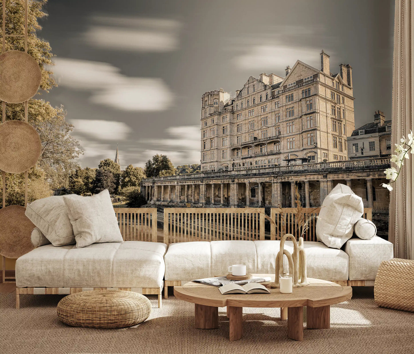 Bath Riverside Arkitektoniske Arv Vægmaleri