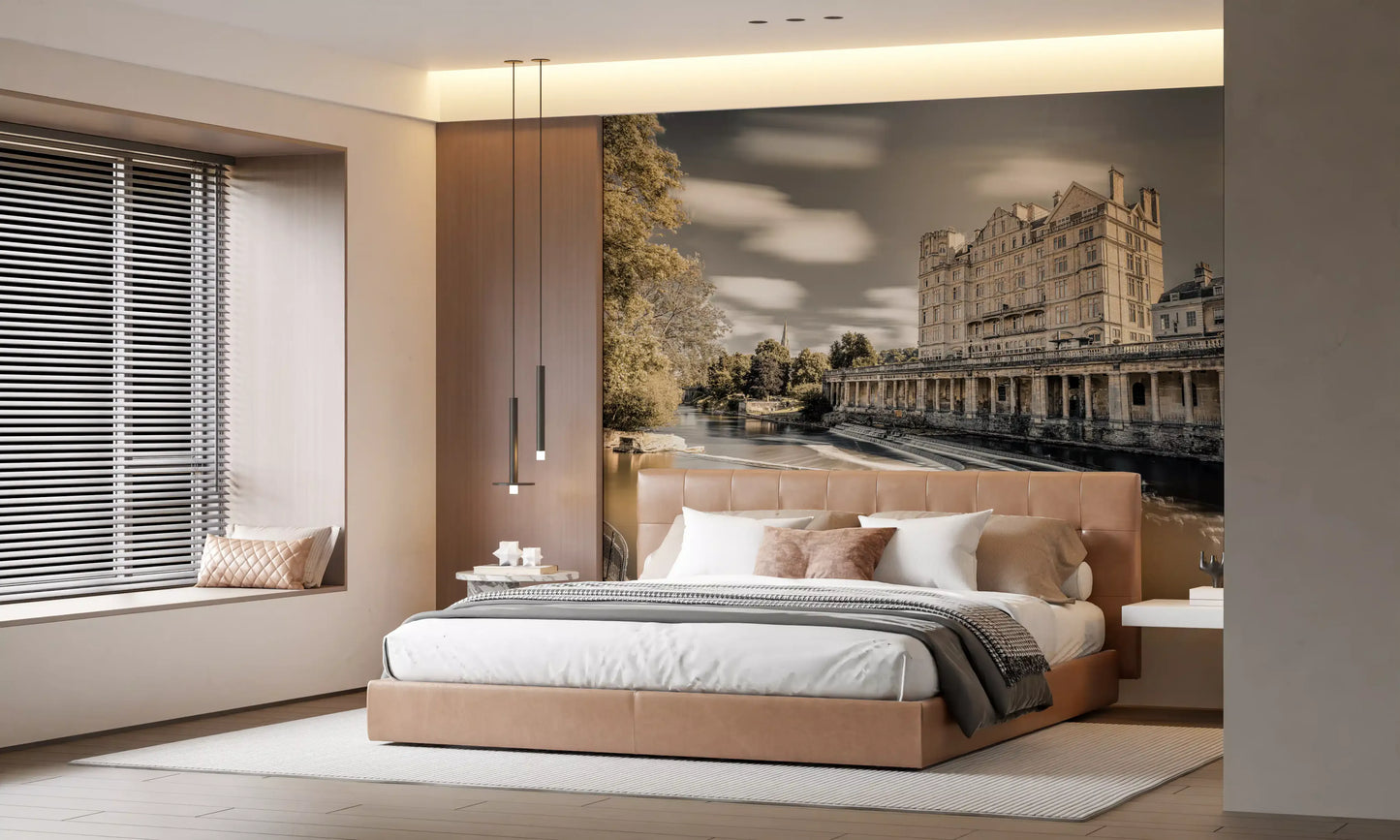 Bath Riverside Arkitektoniske Arv Vægmaleri