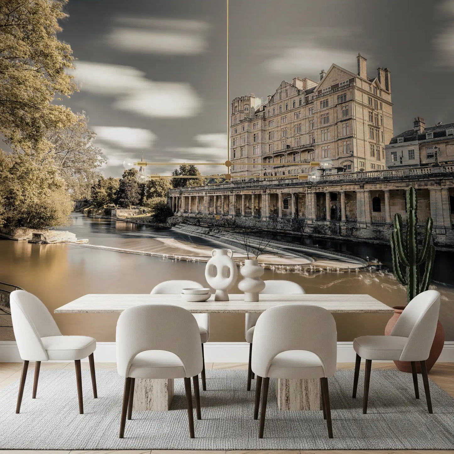 Bath Riverside Arkitektoniske Arv Vægmaleri