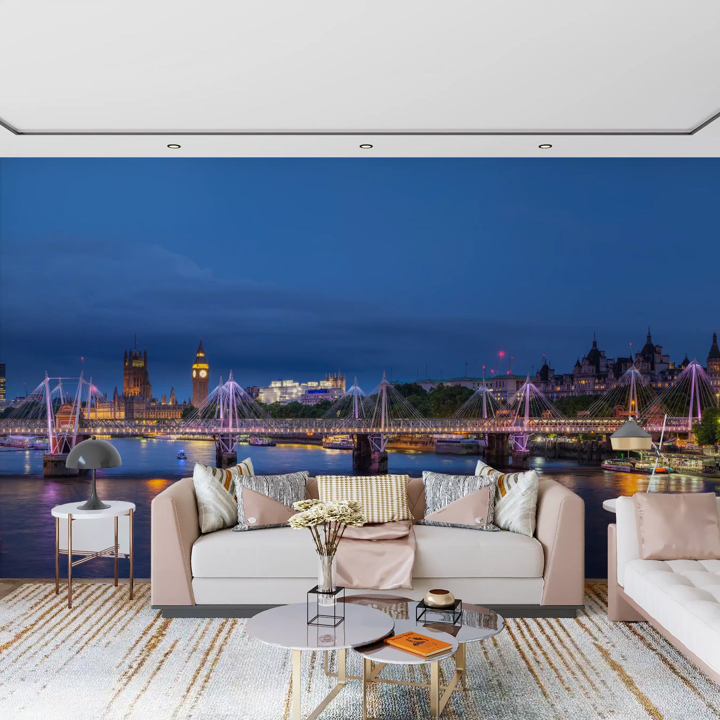 Evening Thames Cityscape Panorama Wall Mural