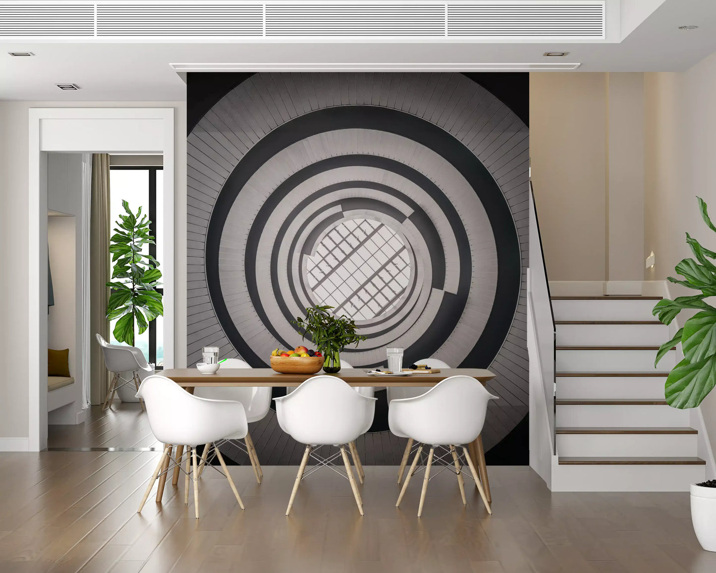 Concentric Skylight Perspective Wall Mural