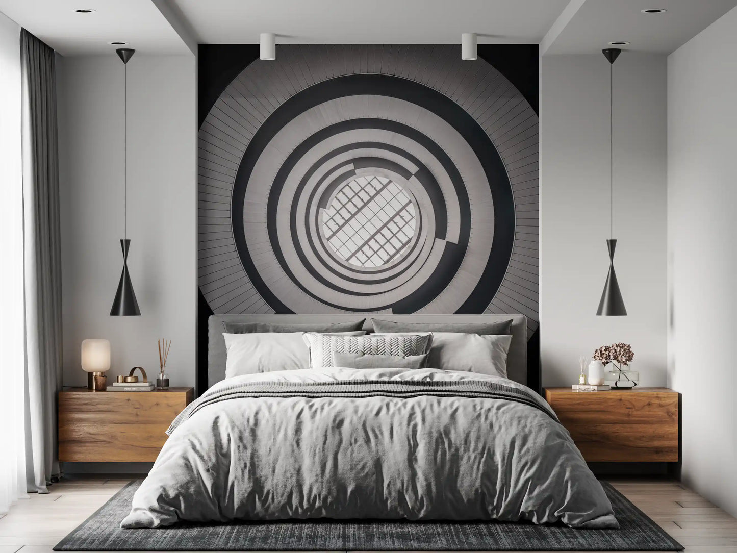 Concentric Skylight Perspective Wall Mural