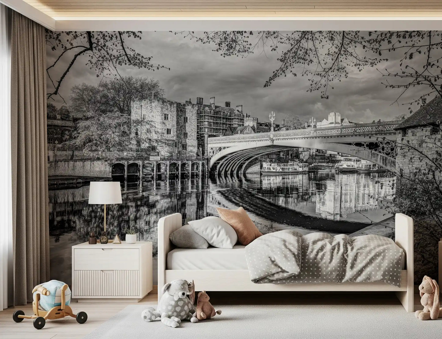 Riverside Heritage Architecture Wall Mural