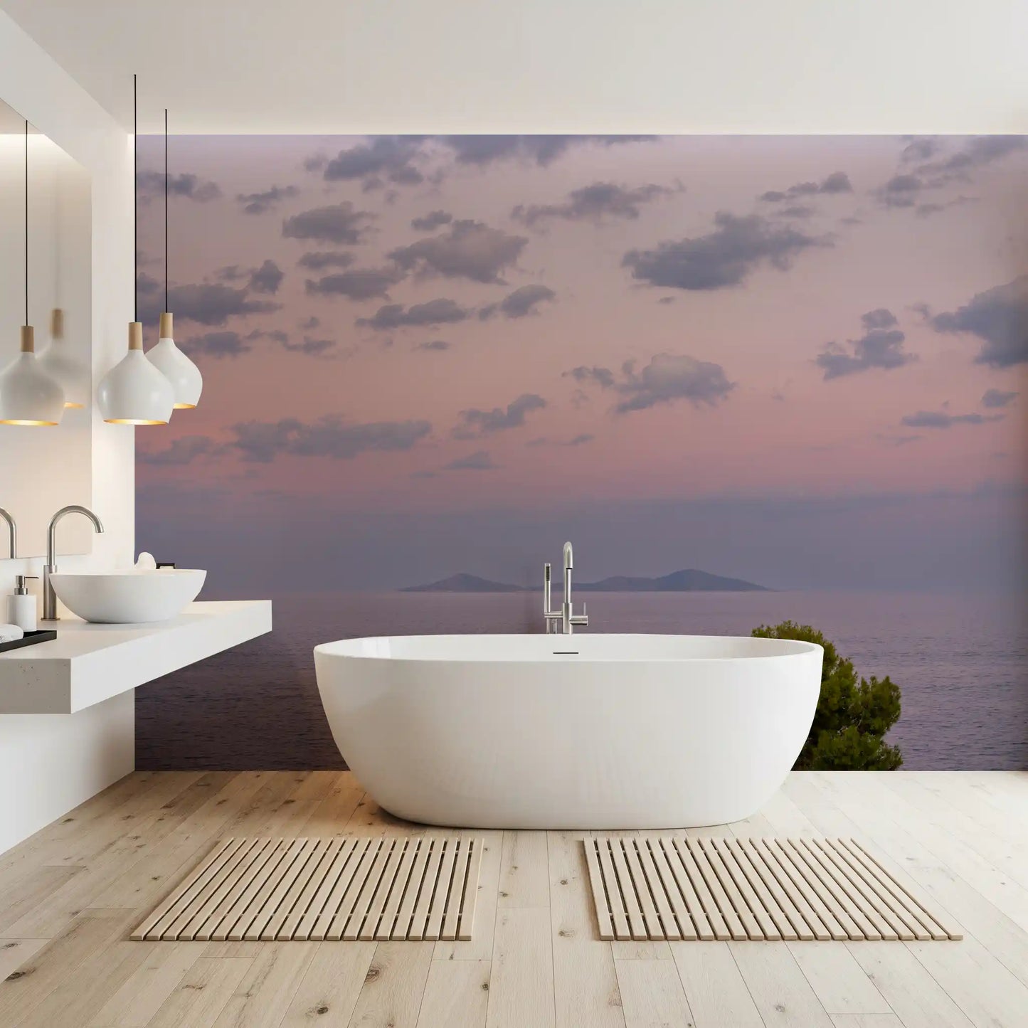 Ethereal Island Dusk Wall Mural
