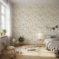 Munki and the Spot - Mustard Wallpaper⁠