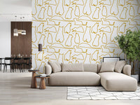 Munki and the Spot - Mustard Wallpaper⁠