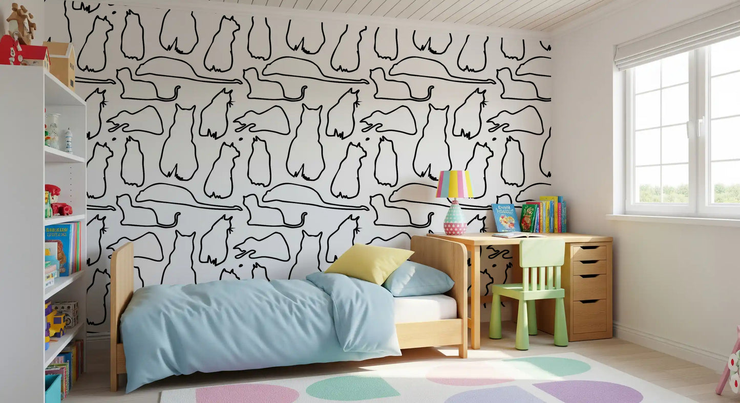 Munki and the Spot - Black & White Wallpaper⁠
