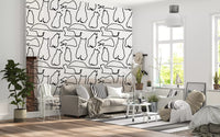 Munki and the Spot - Black & White Wallpaper⁠