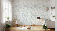 Munki and the Spot - Pale Teal Wallpaper⁠