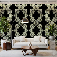 Ivory & Black Floral Vine Wallpaper -  CARDAMINE DESIGN  Wallpaper⁠