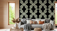 Ivory & Black Floral Vine Wallpaper -  CARDAMINE DESIGN  Wallpaper⁠