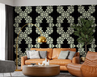 Ivory & Black Floral Vine Wallpaper -  CARDAMINE DESIGN  Wallpaper⁠