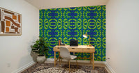 Tapete Electric Lime Geometric Bloom – IKEBANA DESIGN Tapete⁠