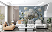 Fresque murale Fleur Bleue Éthérée