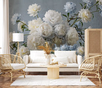 Fresque murale Fleur Bleue Éthérée