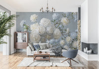Fresque murale Fleur Bleue Éthérée