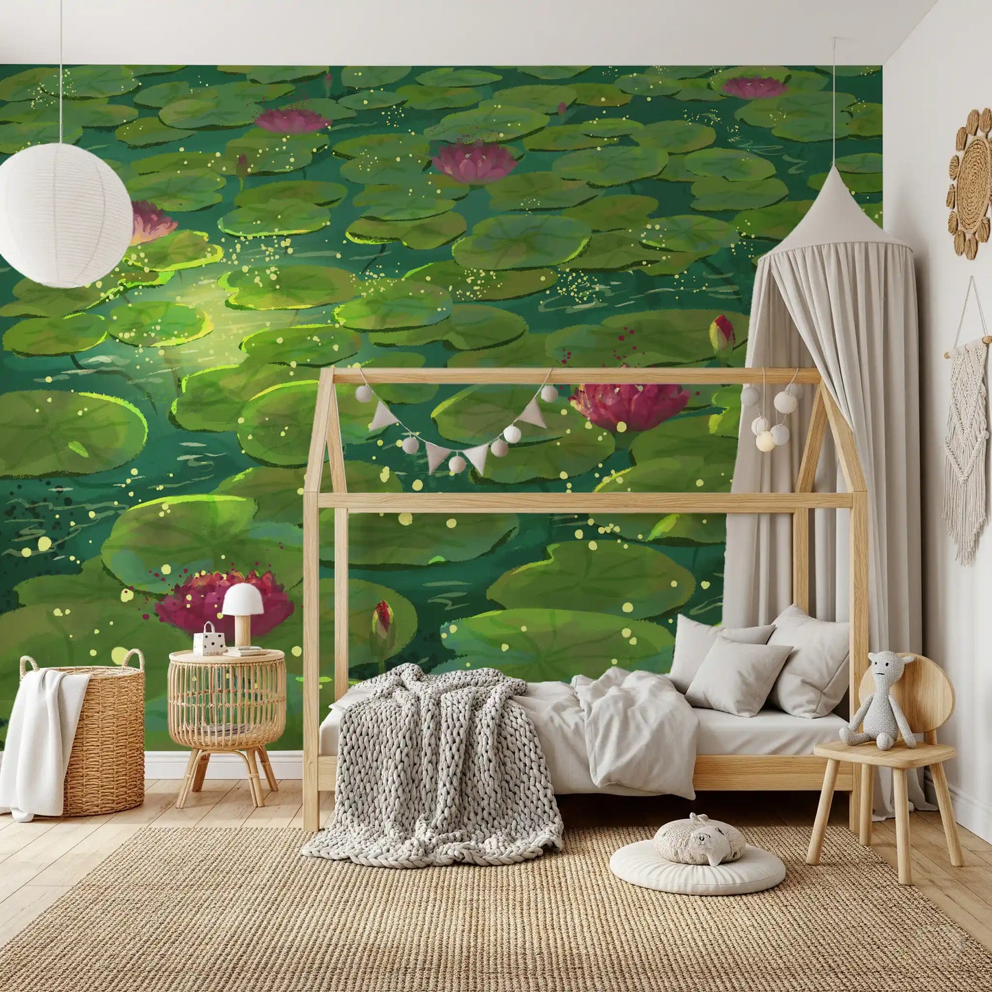 Magical Lily Pond Wall Mural