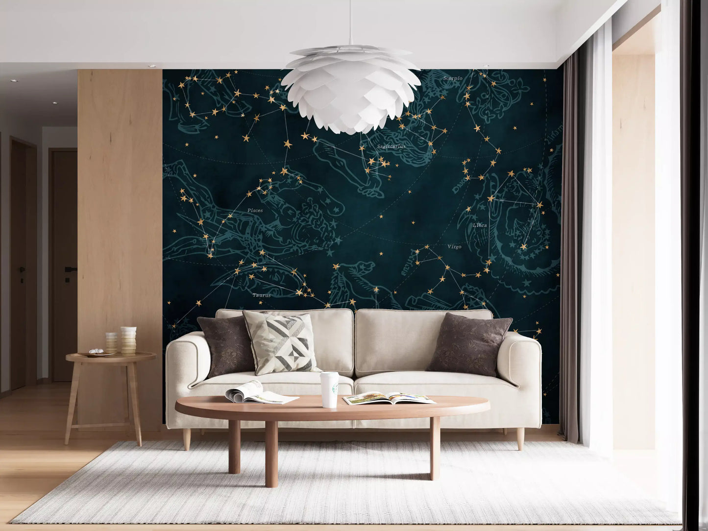 Heros and Constellations - Petrol Wall Mural