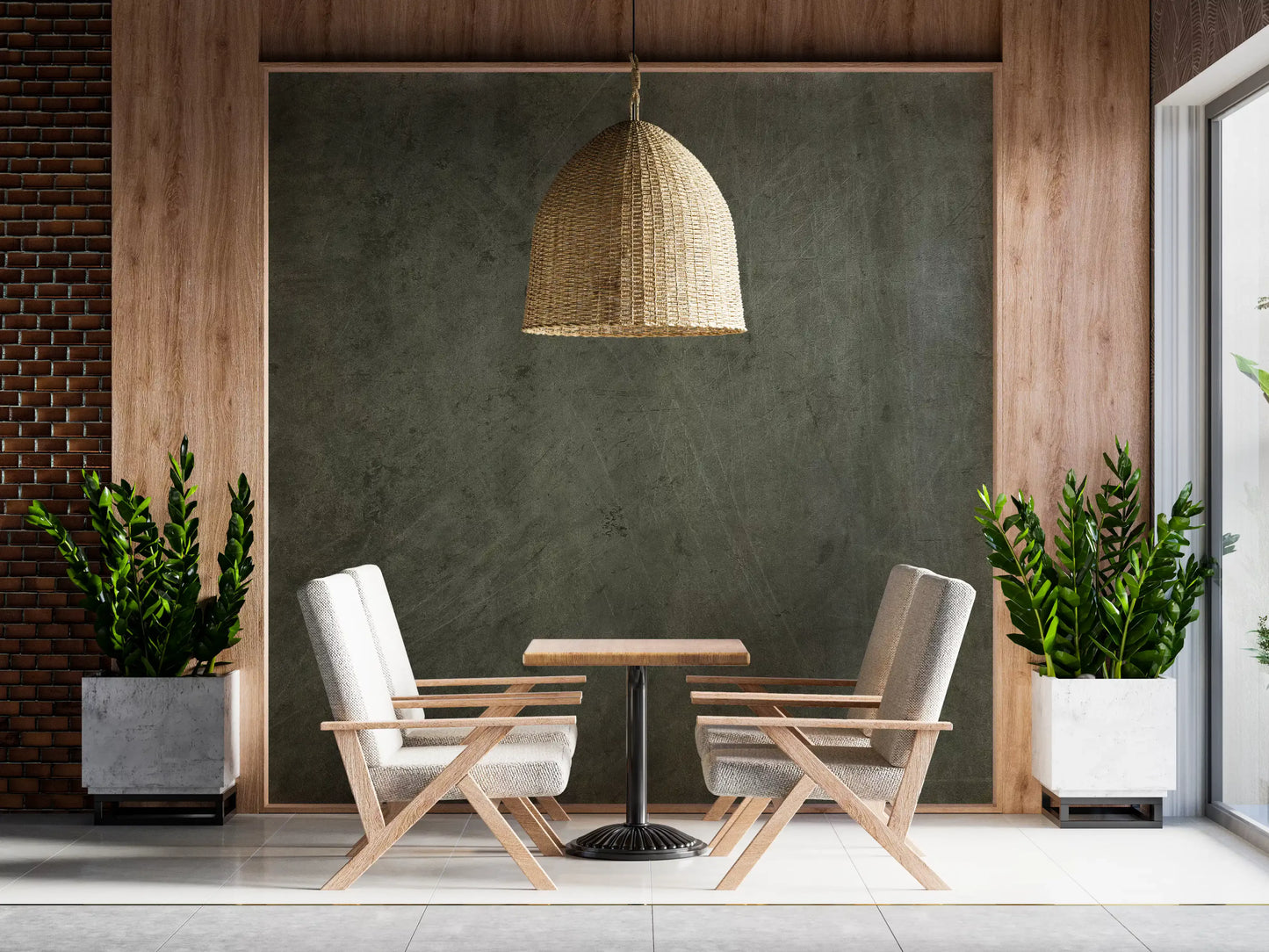 Scratched Suede - Olive Juice Wall Mural