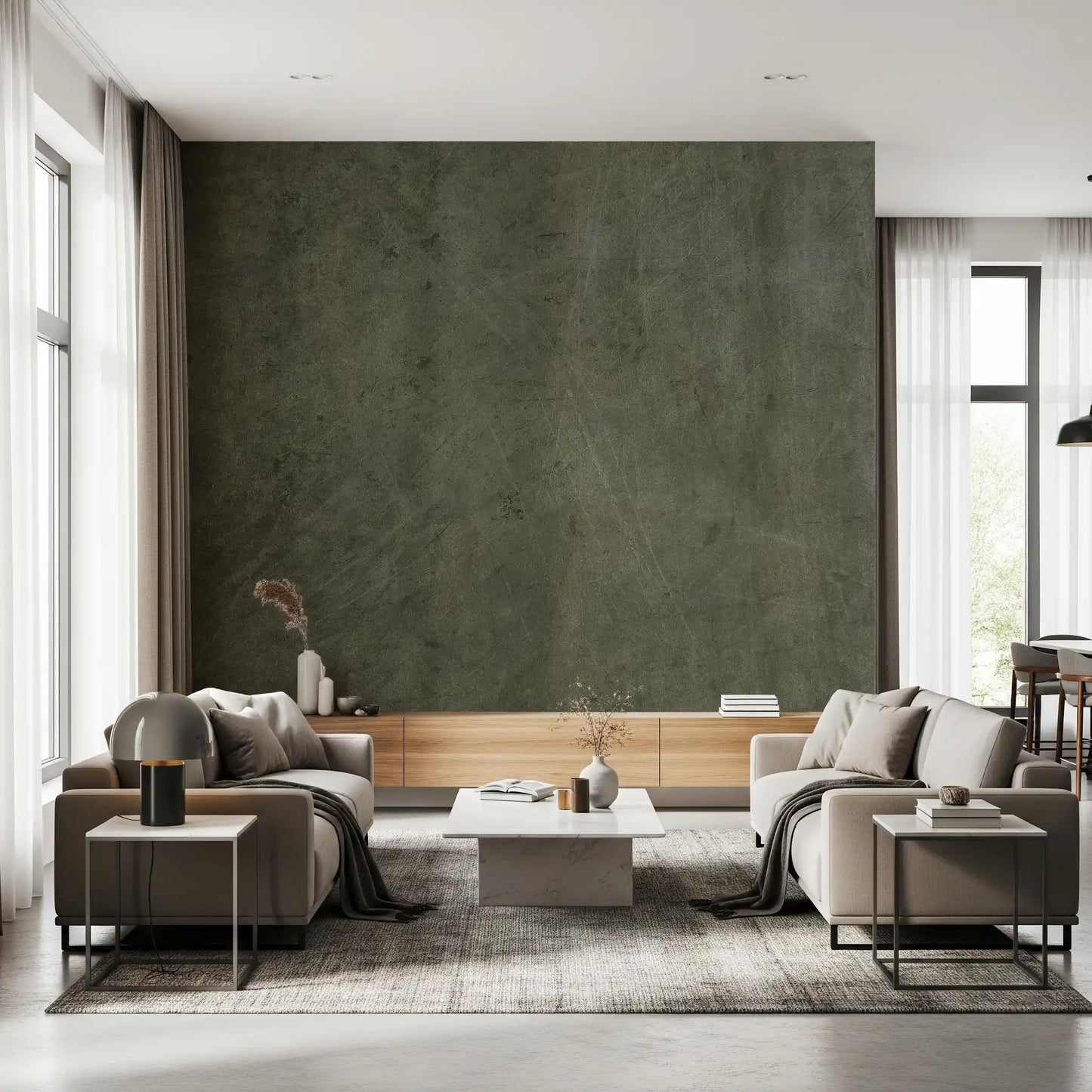 Scratched Suede - Olive Juice Wall Mural