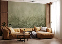 Brumes de la Jungle - Papier Peint Mural Olive