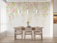 Traumhaftes Pastellblumen-Baldachin-Wandbild