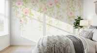 Traumhaftes Pastellblumen-Baldachin-Wandbild