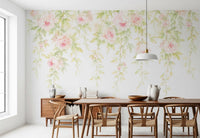 Traumhaftes Pastellblumen-Baldachin-Wandbild