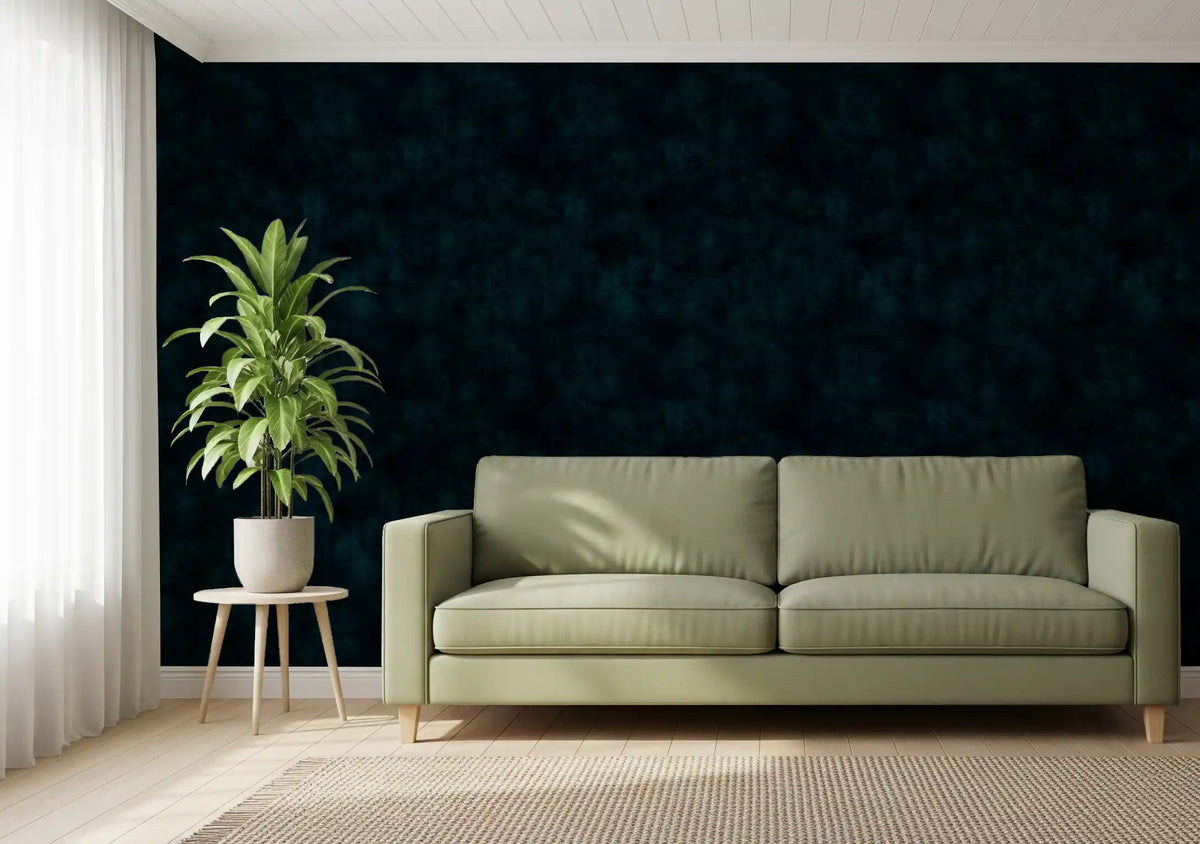 Bold Painterly Midnight wallpaper grounding a living room GD11561
