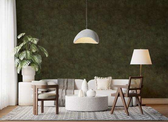 Carta da parati Painterly - Olive